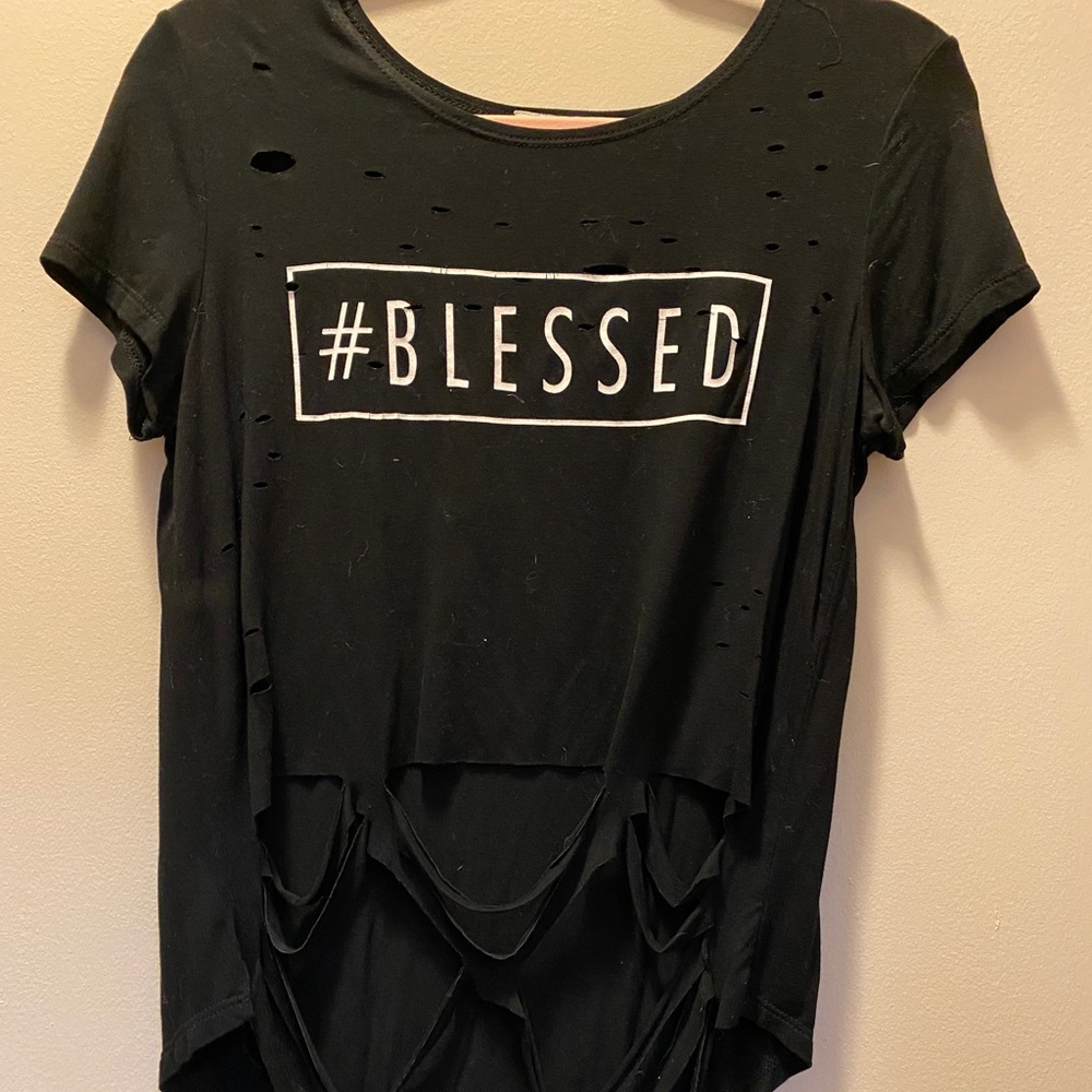 Blessed cut up crop top